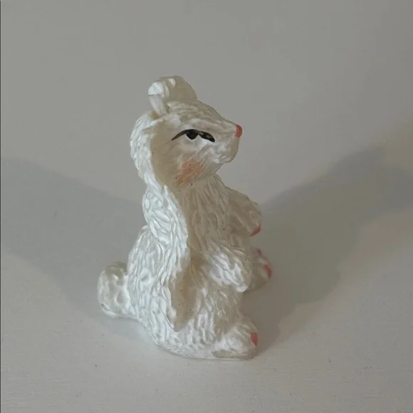 Vintage collectible long eared Bunny Figurine mini resin rabbit Easter decor - Picture 3 of 10